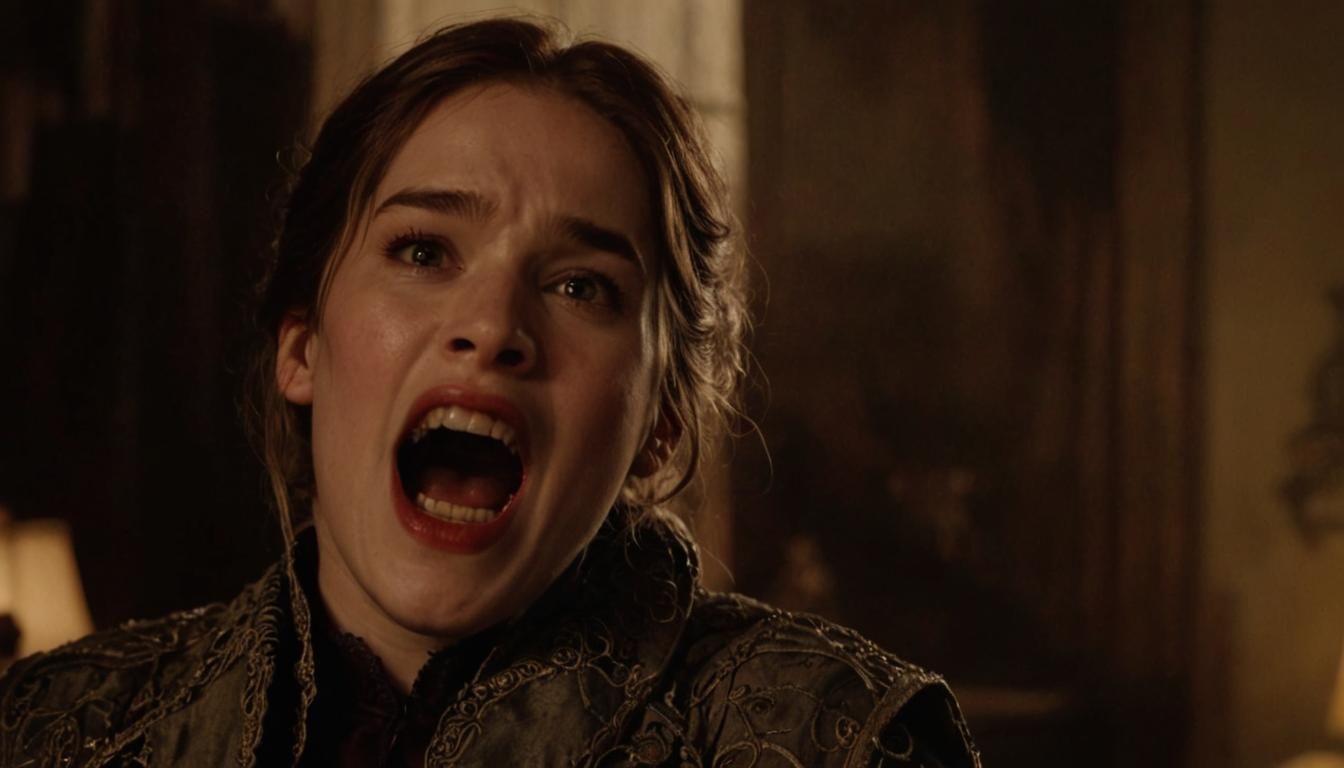 Elizabeth Lail Hissing as a Vampire