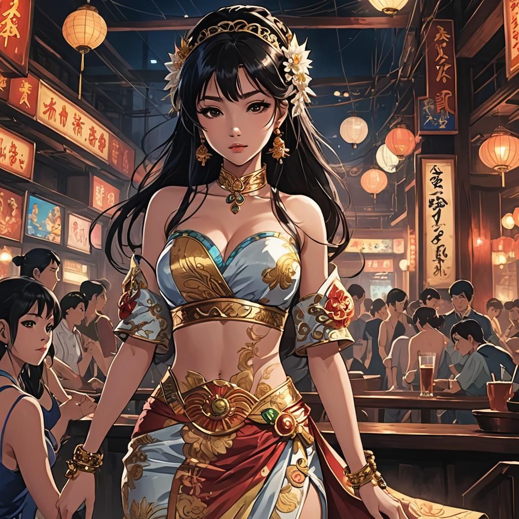 Filipina Seductress in Manila Nightclub: Anime Style