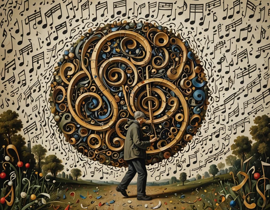 Surreal Musical Landscape Inspired by Old Masters