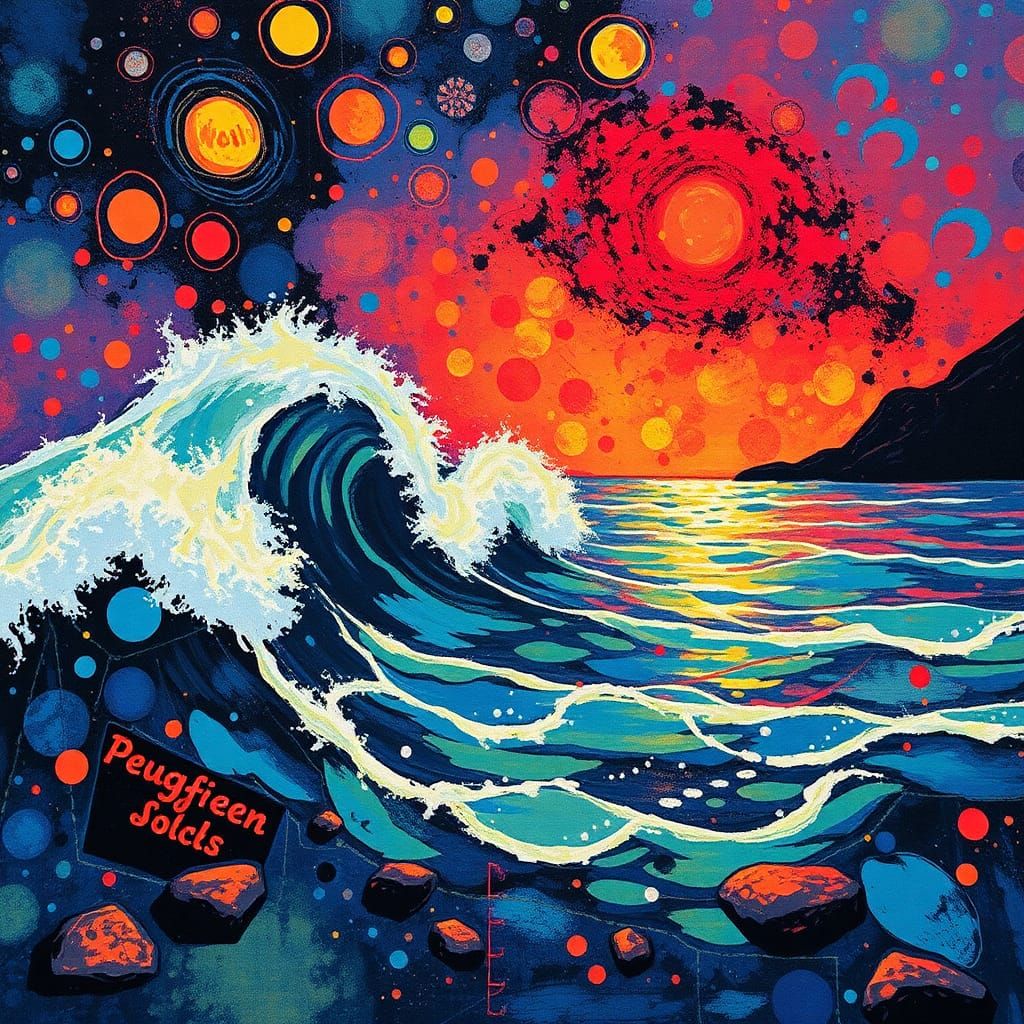 Abstract Jazz Expressionist Esalen Baths