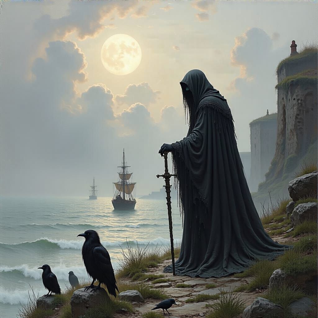 Grimdark Scene in a Dramatic Military Style