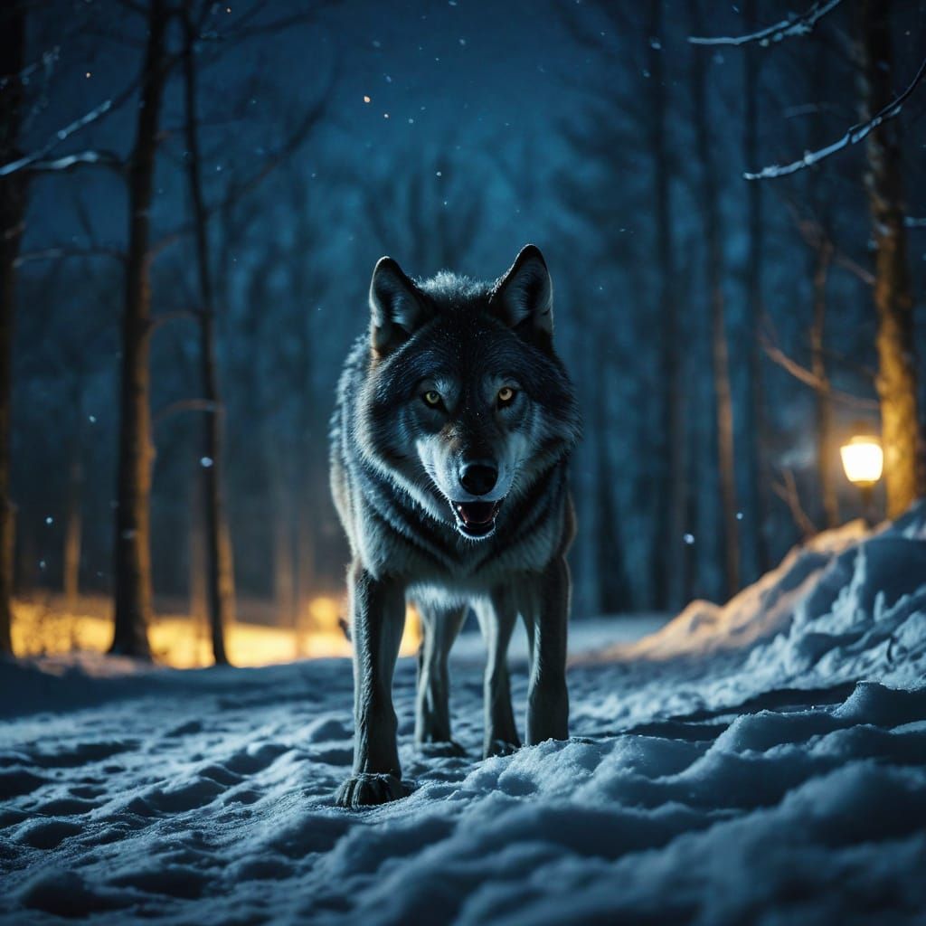 Loup-Garou Hunt in Quebec Winter Night
