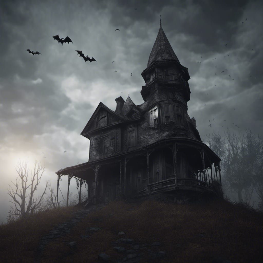Creepy Haunted House on Hill in Unreal Engine 5