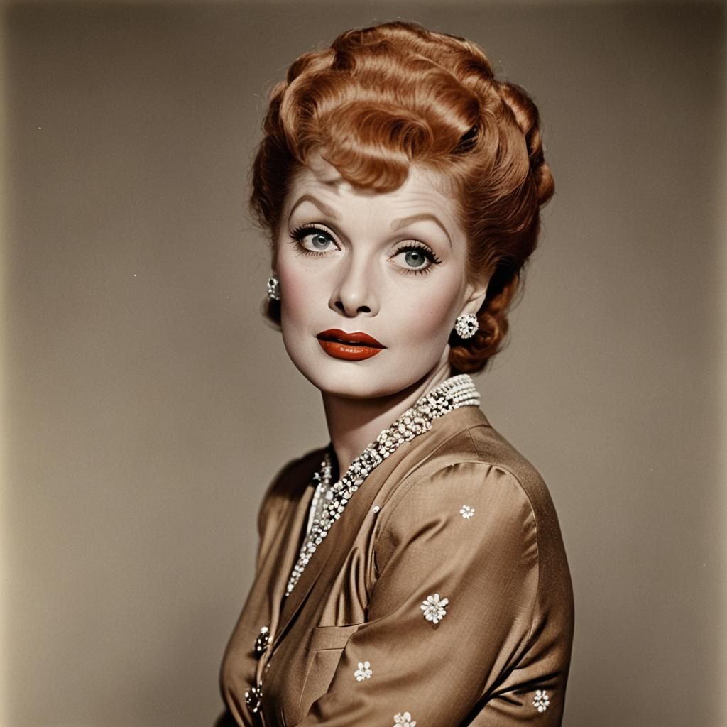 Lucille Ball Portrait in Warm Dynamic Lighting