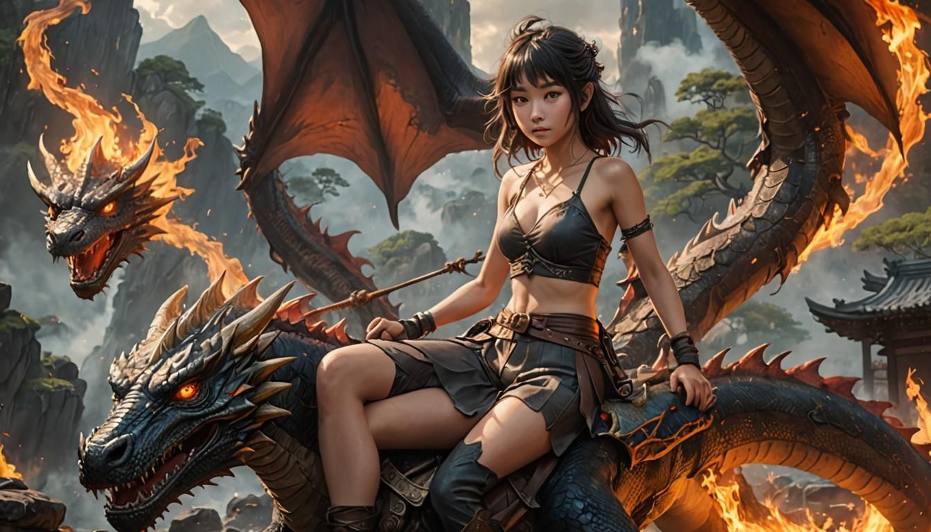 Female Dragon Riders ready for battle