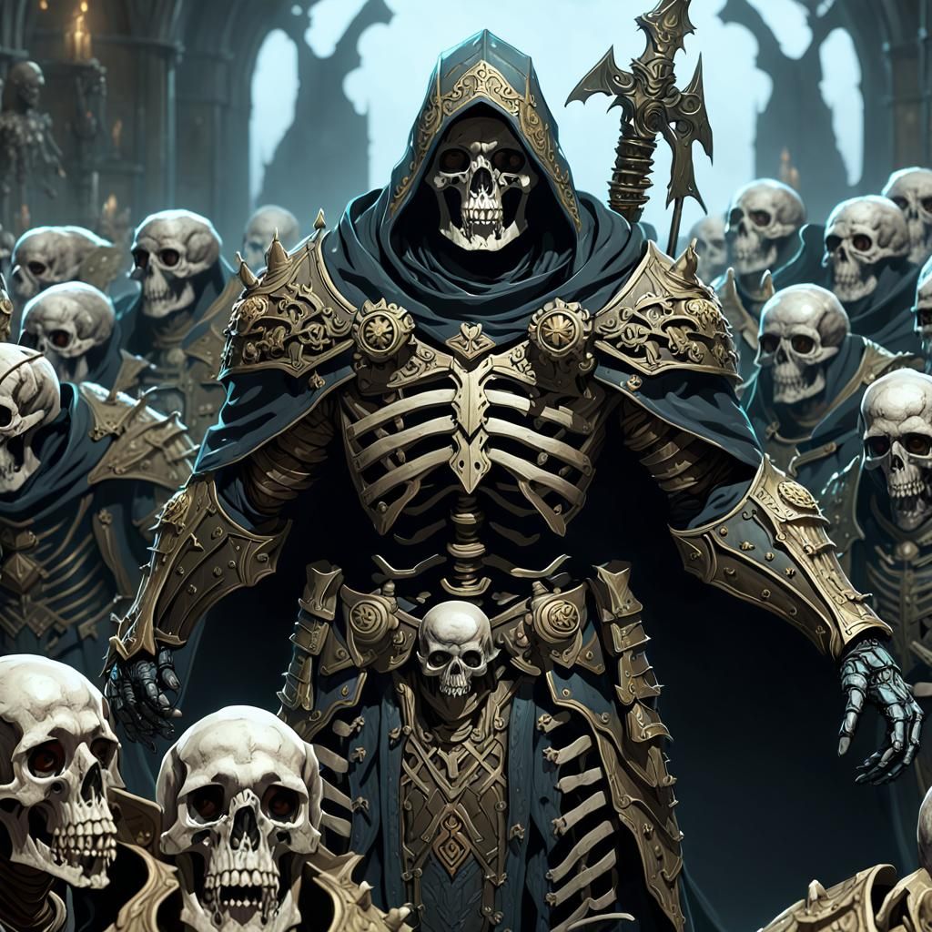 Necromancer Paladin Raises Skeleton Army