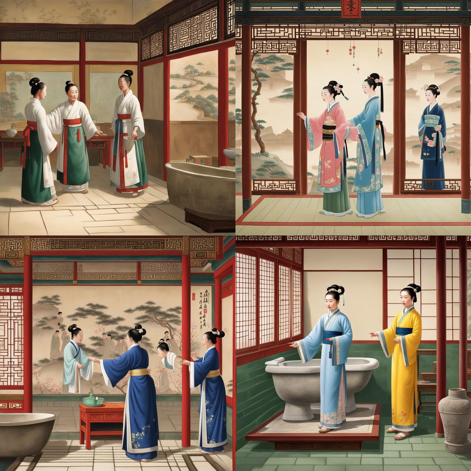 Ancient Xian: Emperor's Bathing Chamber in Photorealistic St...