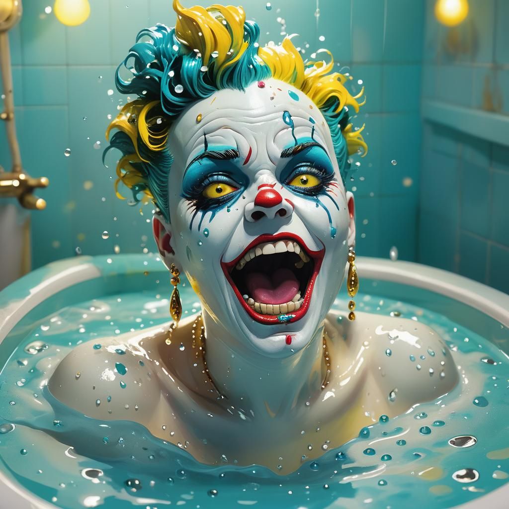 Puddles Pity Party in Bathtub, Comic Book Art