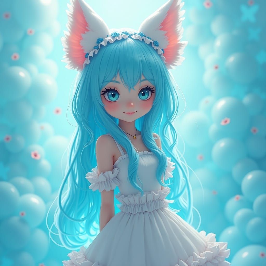 Bluey Character With Playful Expression in Pastel Hues