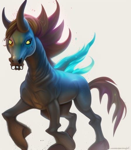 Chibi Tikbalang Portrait in Digital Art Style