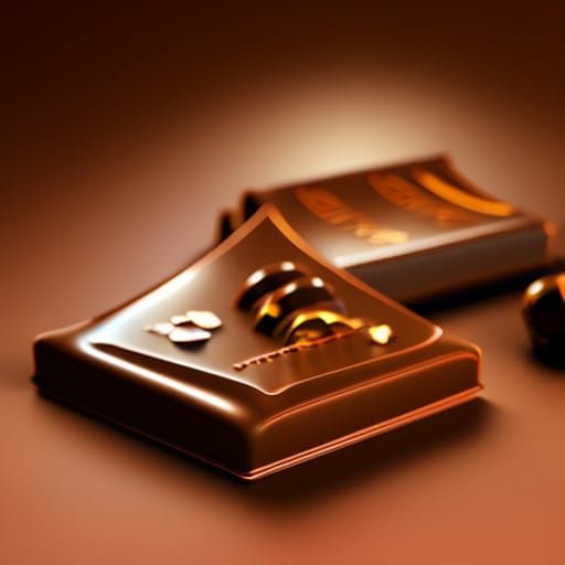 Hazelnut Chocolate Bar: Professional Digital Illustration