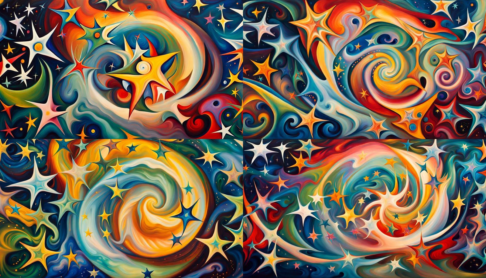 Cosmic Star Cluster Formation in Abstract Expressionism