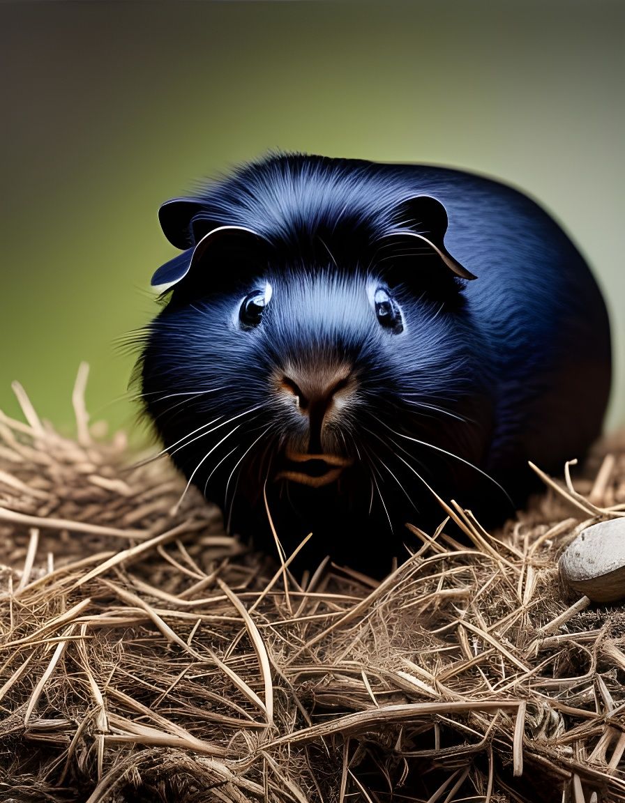 cute black guinea pig