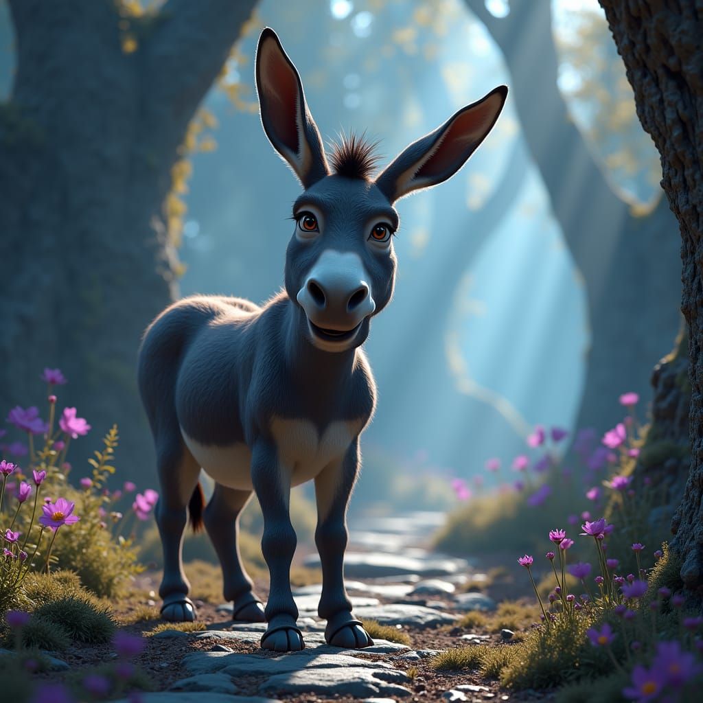 Donkey From Shrek in Dreamlike Fantasy Art
