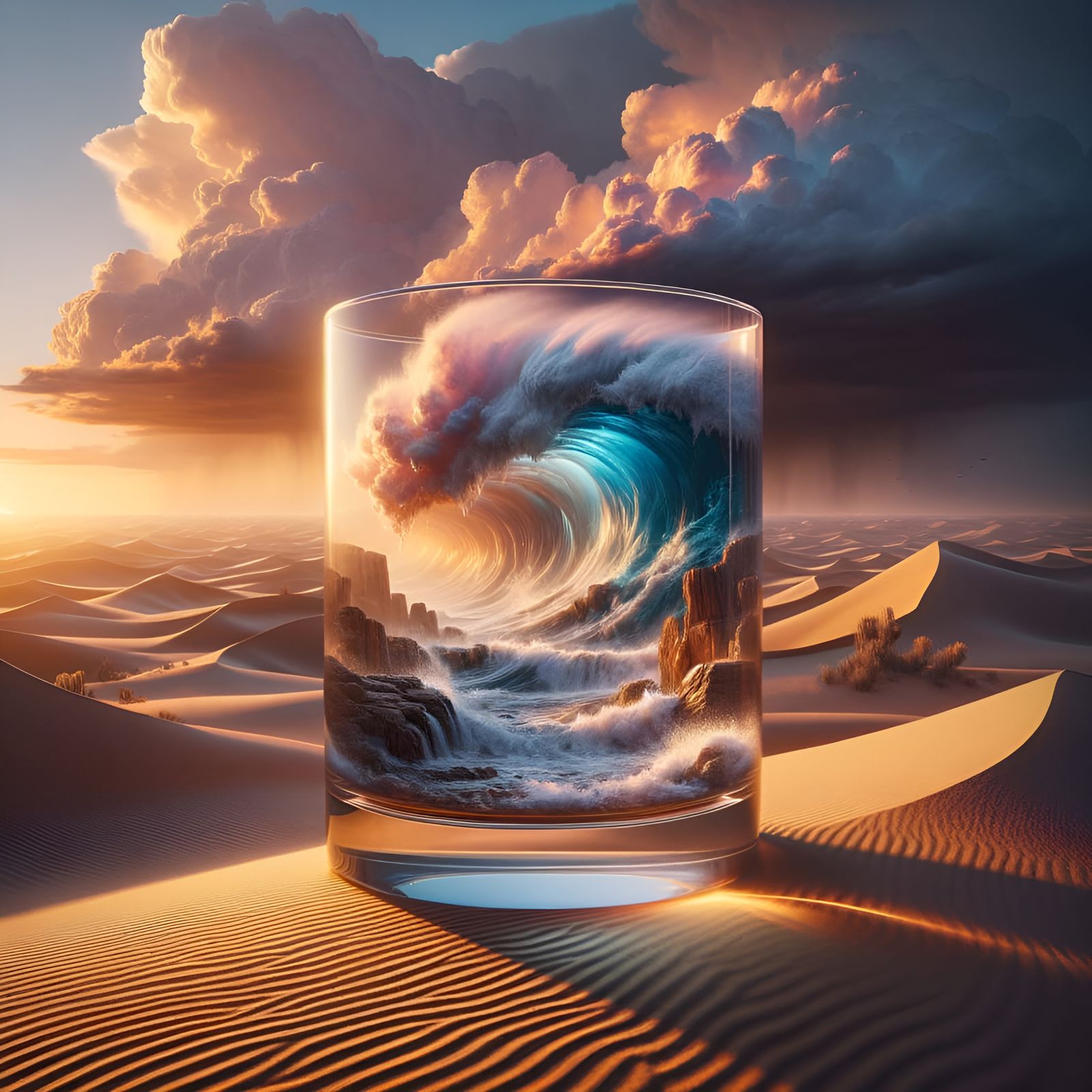 Ocean Sunset on the Rocks