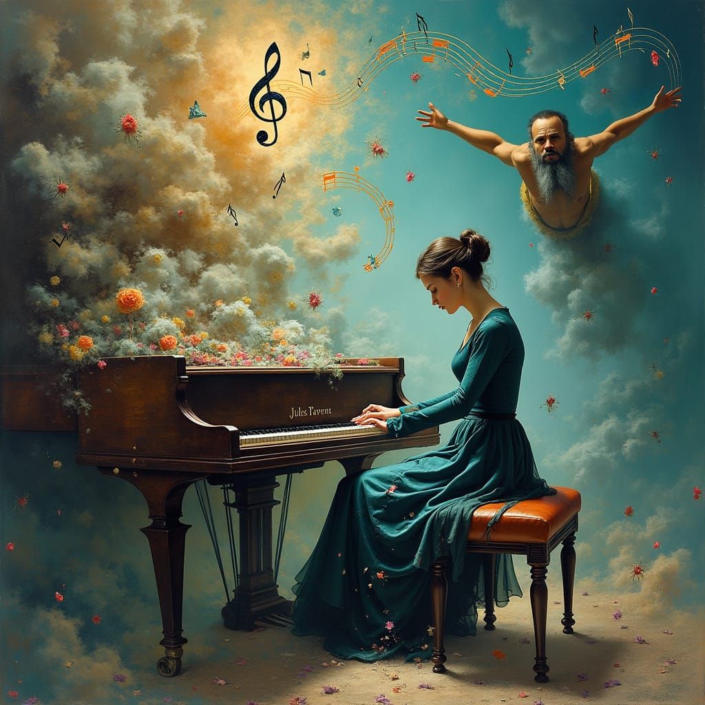 Surrealist Piano Dreamscape with Ethereal Music