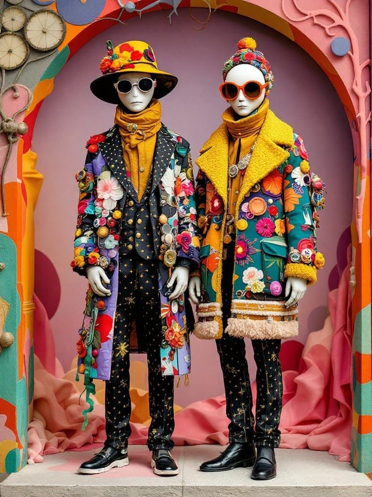 Anthropomorphic Fashion House in Boogie Woogie Style