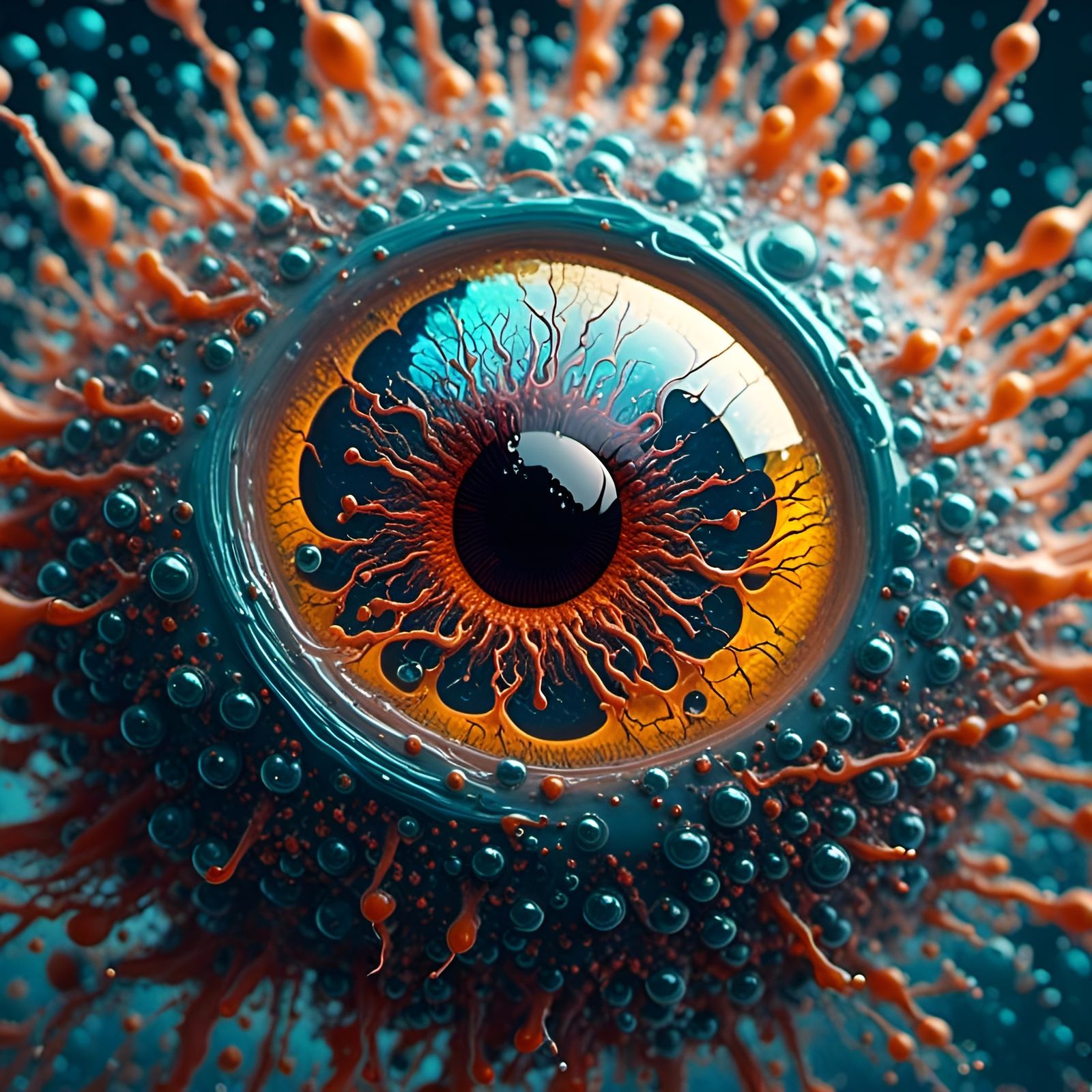 Horrifying Macro Photograph of Infected Eyeball