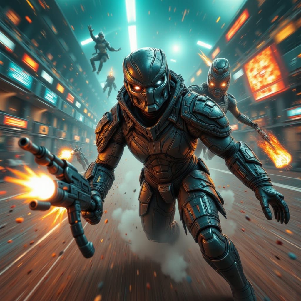 Surreal Cyberpunk Cityscape at Night