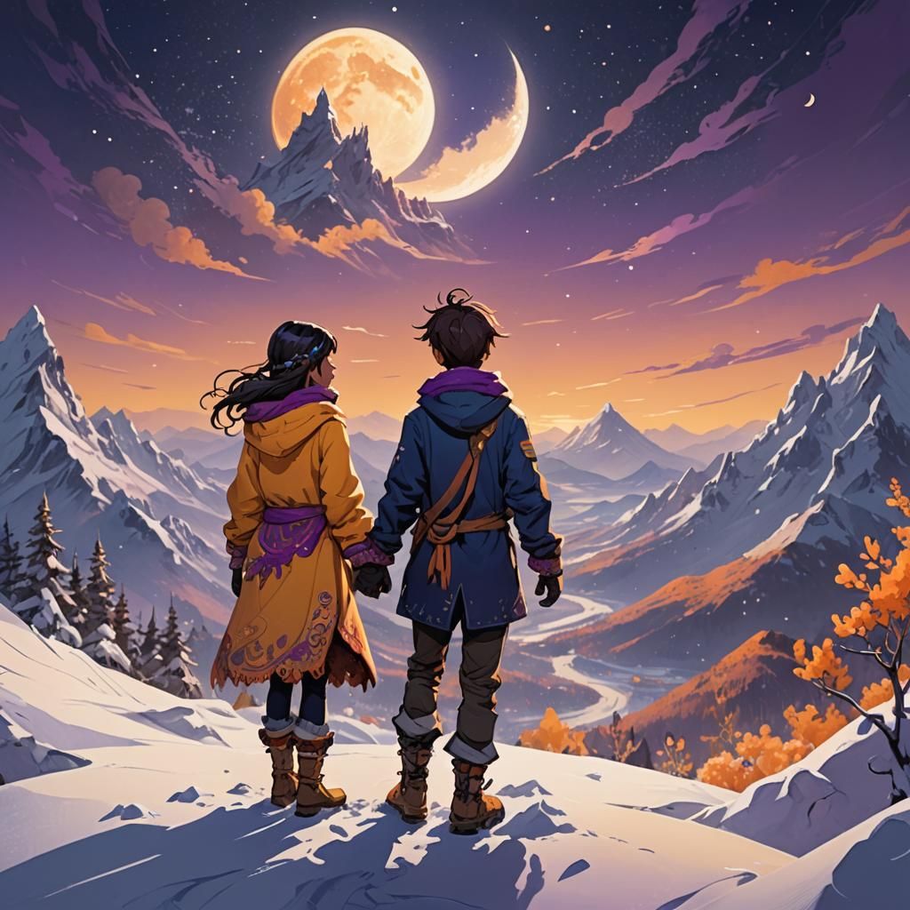 Magical Mountain Peak Concept Art in Fantasy Style