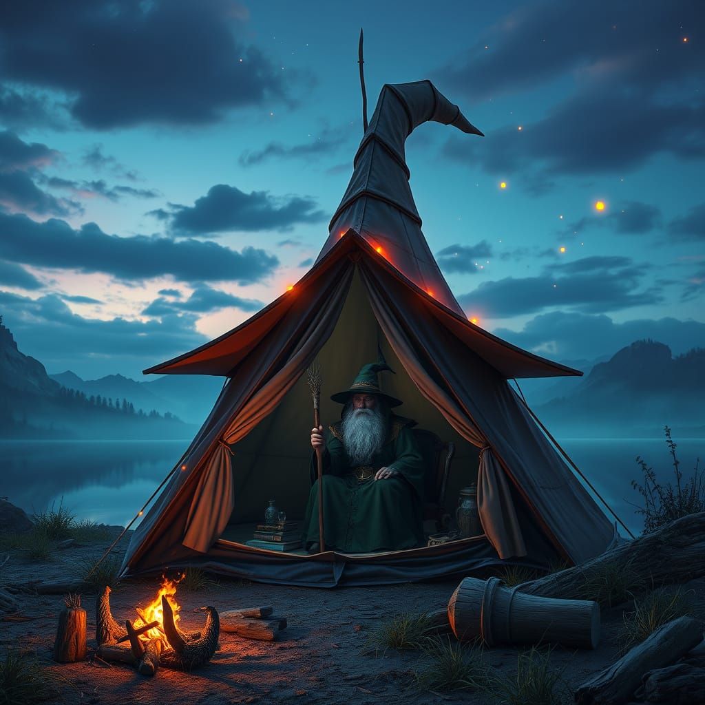 Enchanted Evening in a Witch's Hat Tent