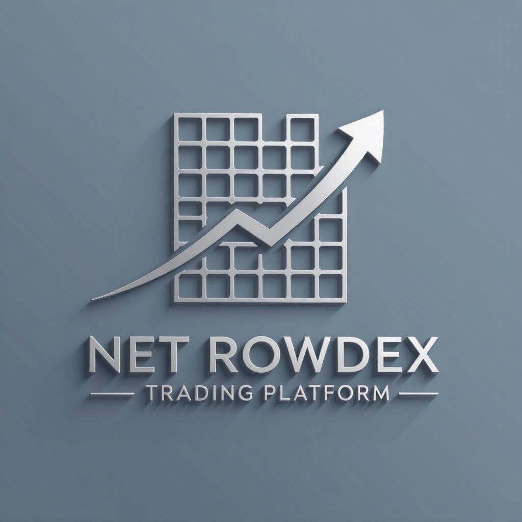 Net Rowdex Trading Platform Logo: Modern Grid & Arrow