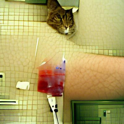 IV Stand in Bathroom