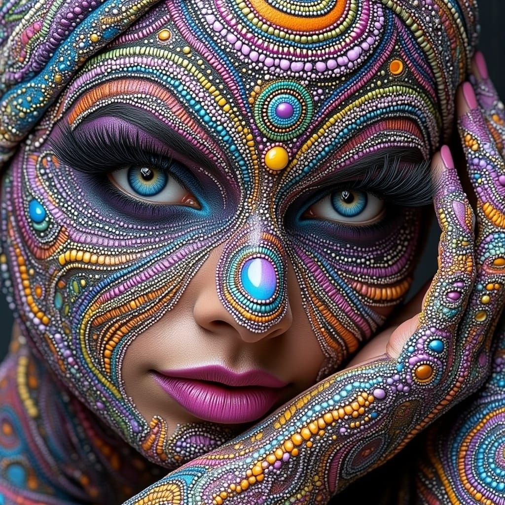 Ethereal Baroque Mandala in Vibrant Jewel Tones