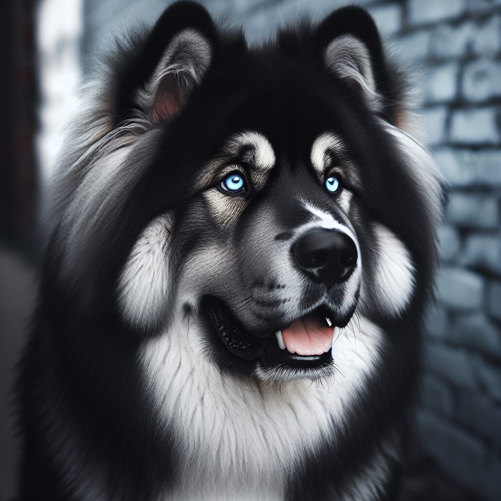 Cross-Breed Dog: Tibetan Mastiff and Siberian Husky