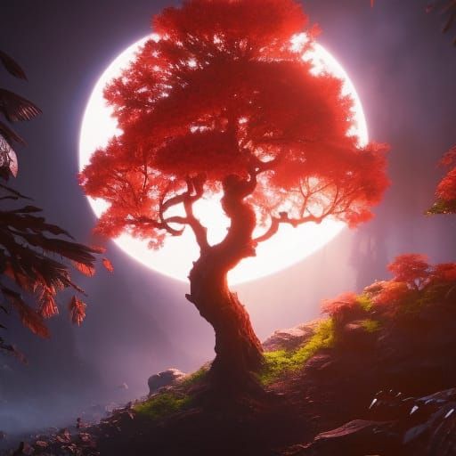 Lava Tree: Fantastical Art by Titian and Artgerm