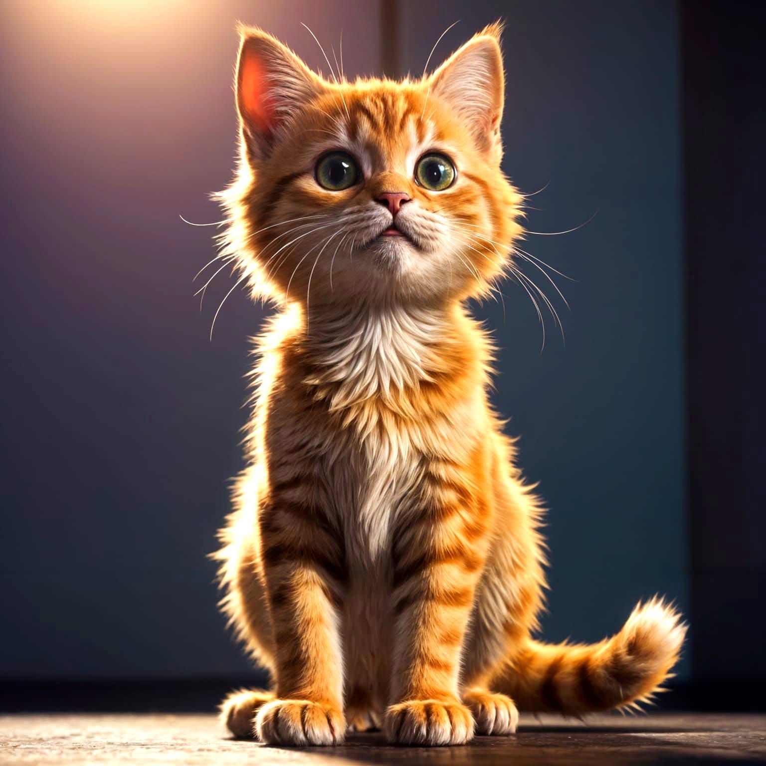 Vibrant Kitten Dances in Cel-Shaded Masterpiece