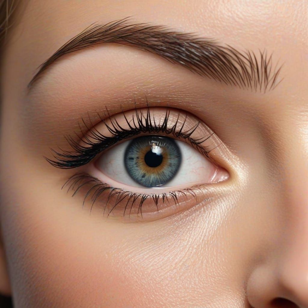 Abstract Eye Close-up in Psychedelic Style