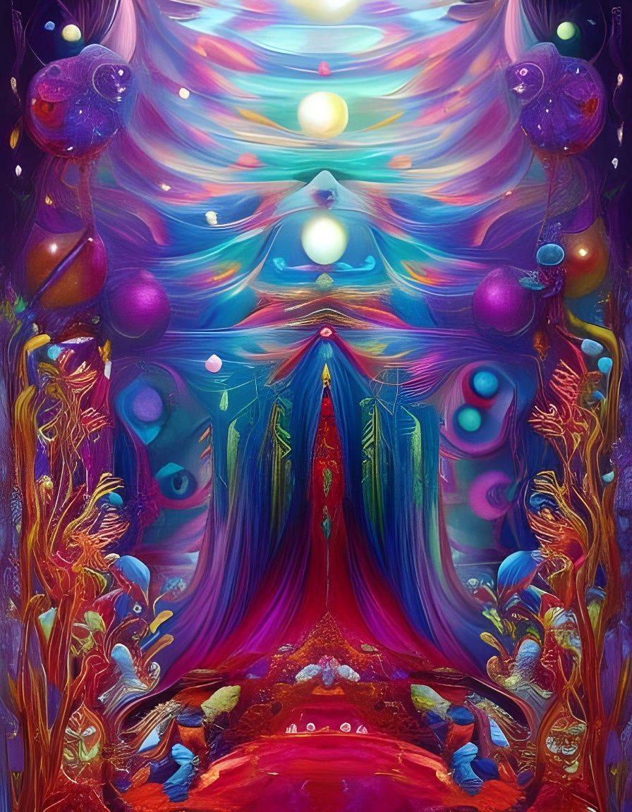 Thriving Submarine City in Ethereal Light