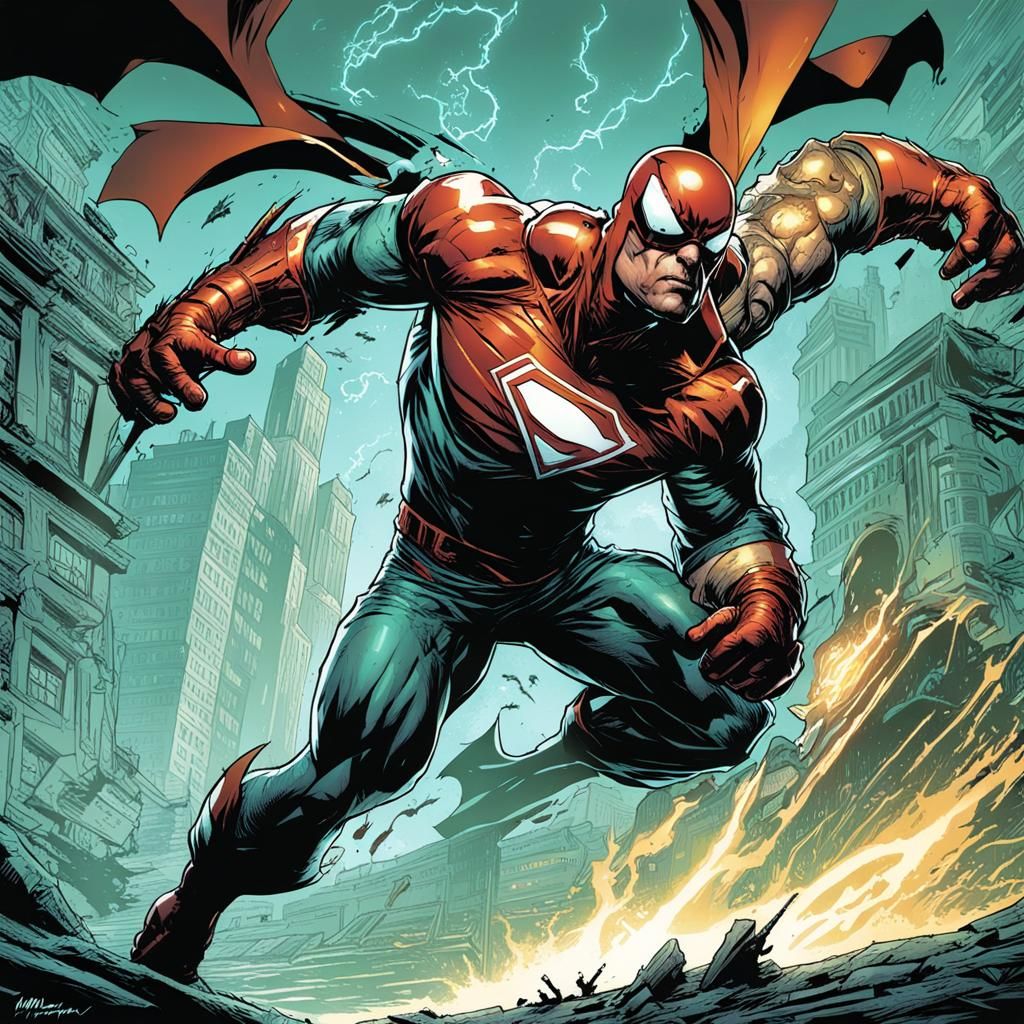 Spitter-man Comic Book Art by Brooks and Mumford
