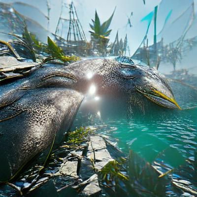 Majestic Leviathan Rising from the Deep