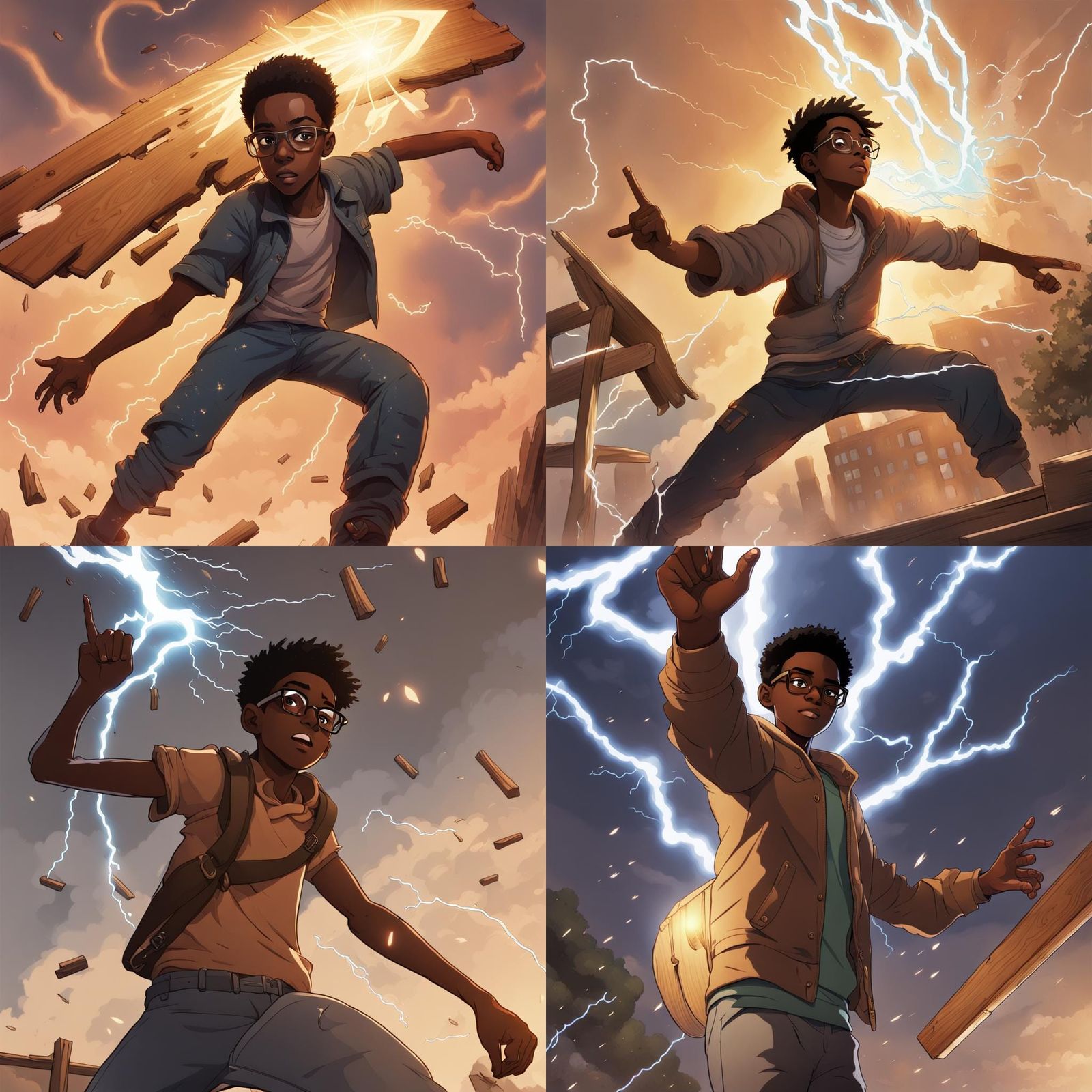 Teenage Defender in Desert Ruins