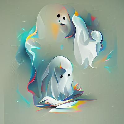 Minimalist Ghost Illustration for Spooky Designs