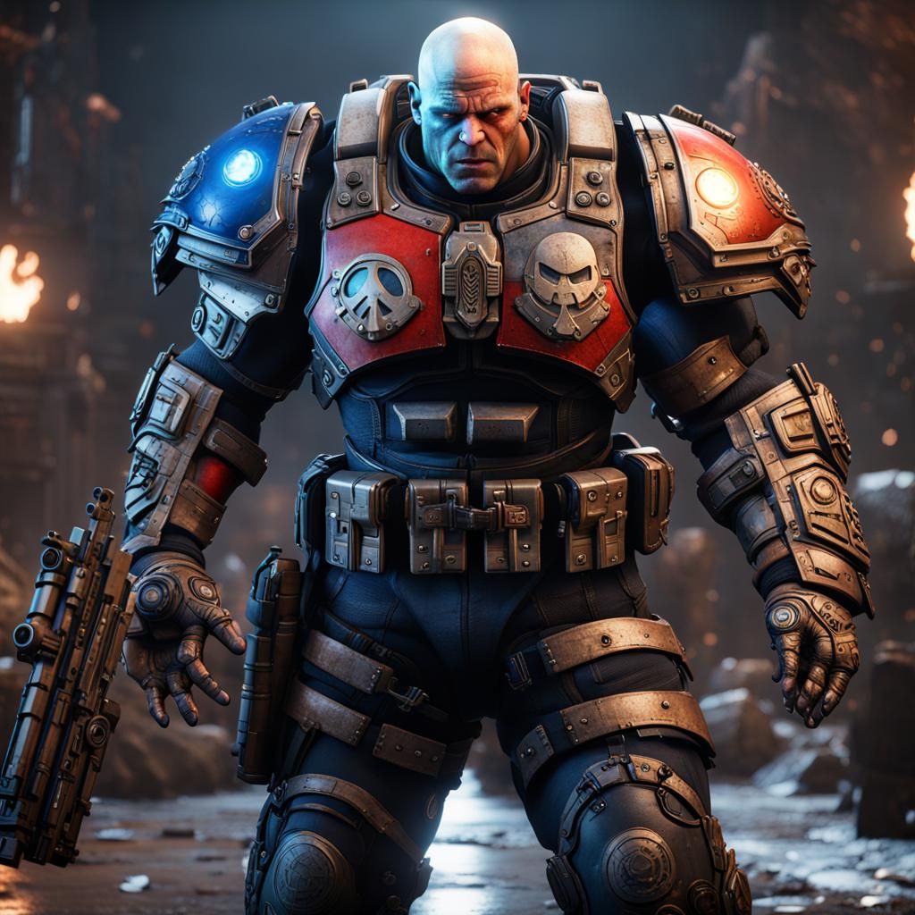 Peacemaker as Chaos Space Marine in 3D