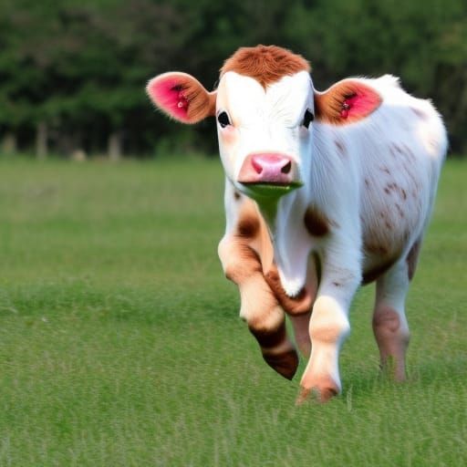 Running Baby Cow