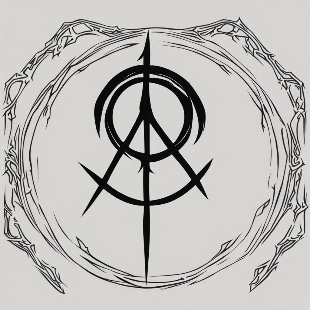 Simplistic Black Rune Symbolizing Oblivion