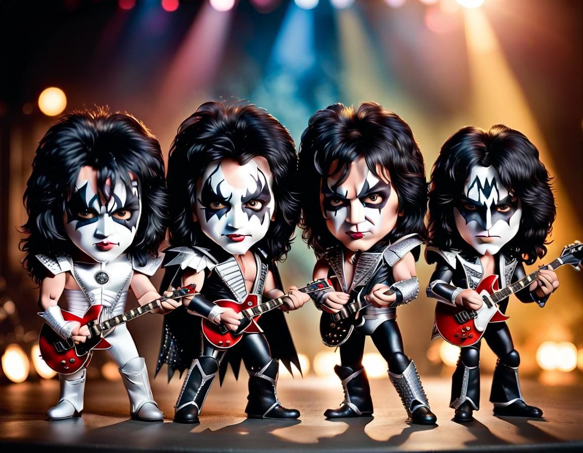 Chibi Characters - Chibi rock band KISS