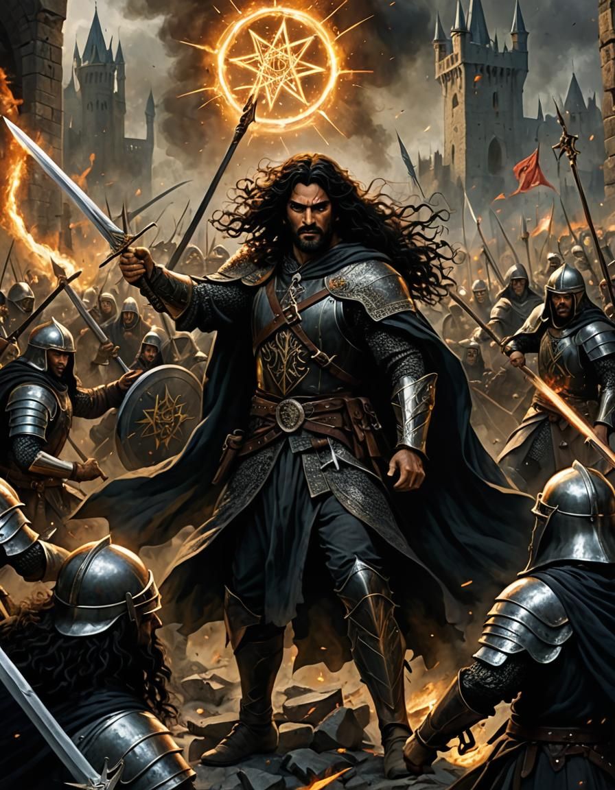 Epic Fantasy Battle Inspired by Lord of the Rings