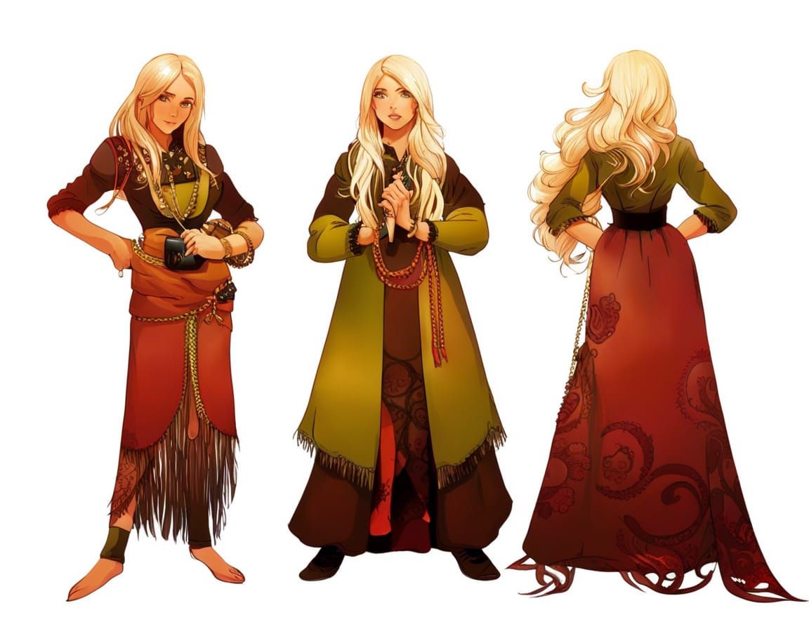 Dark-Haired Figure in Black Dress