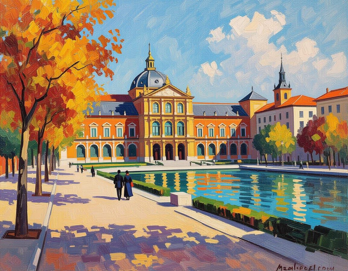 Museo del Prado Painting in Impressionist Style