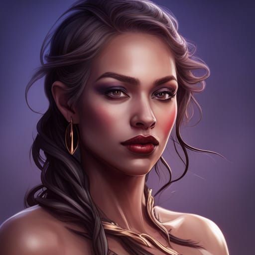 Chocolate Queen Portrait in Volumetric Lighting