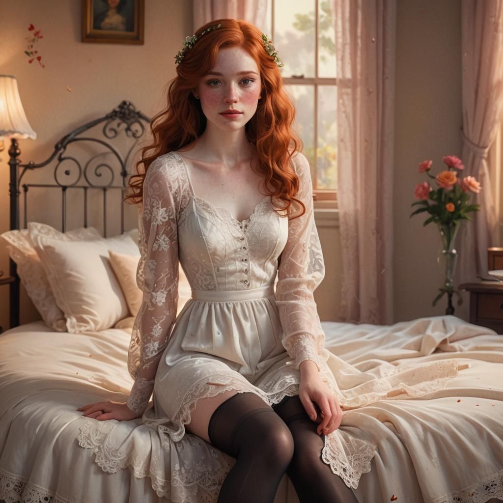 Pixar-Inspired Redhead Portrait with Dreamy Lighting