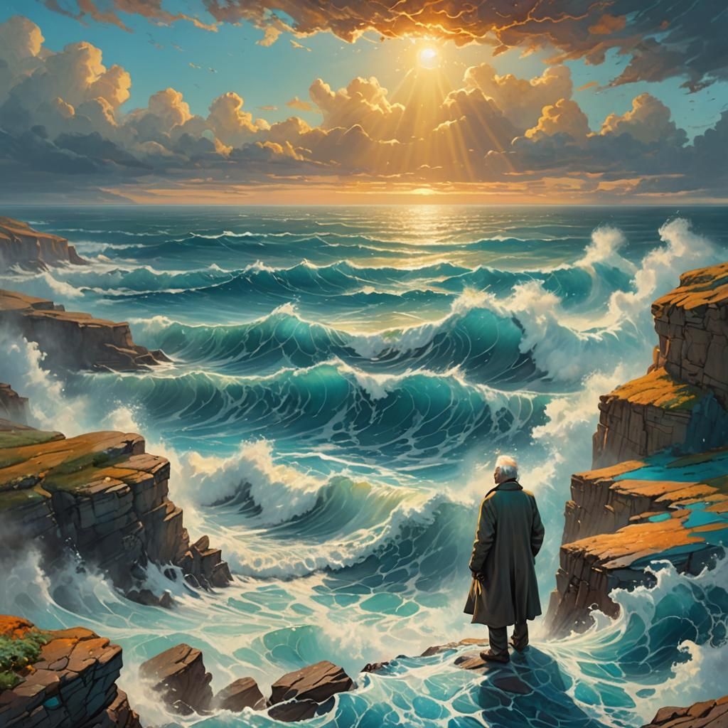 Mystical Ocean View: Fantasy Concept Art