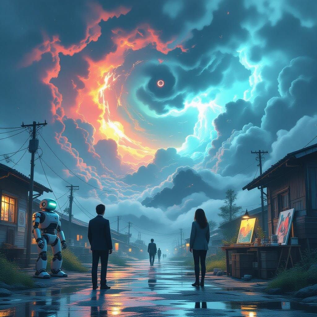 Yin-Yang Inspired Surreal Contrasts