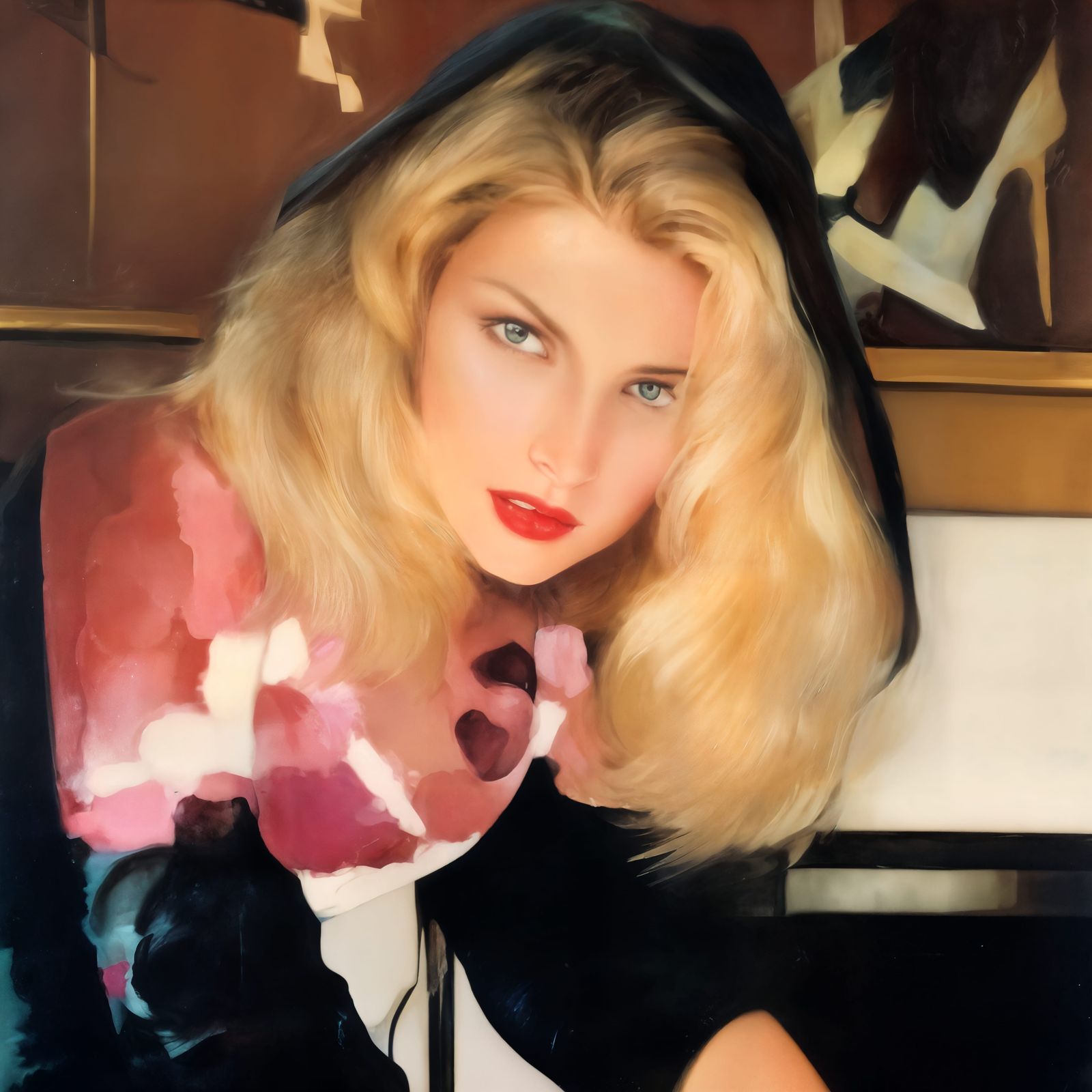 Abstract Silver Cycles: Bizarre Magical Realism Painting