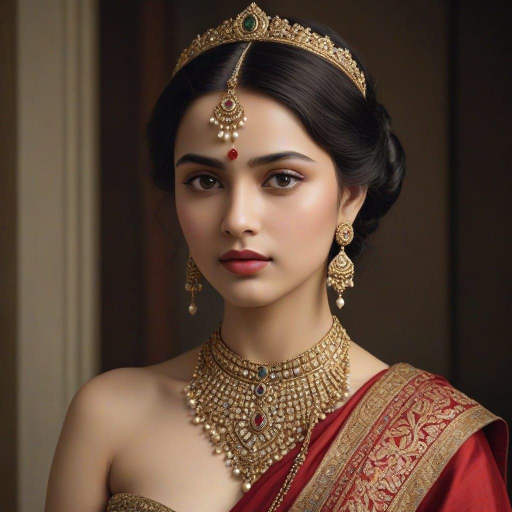 Regal Princess in Opulent Palace Setting